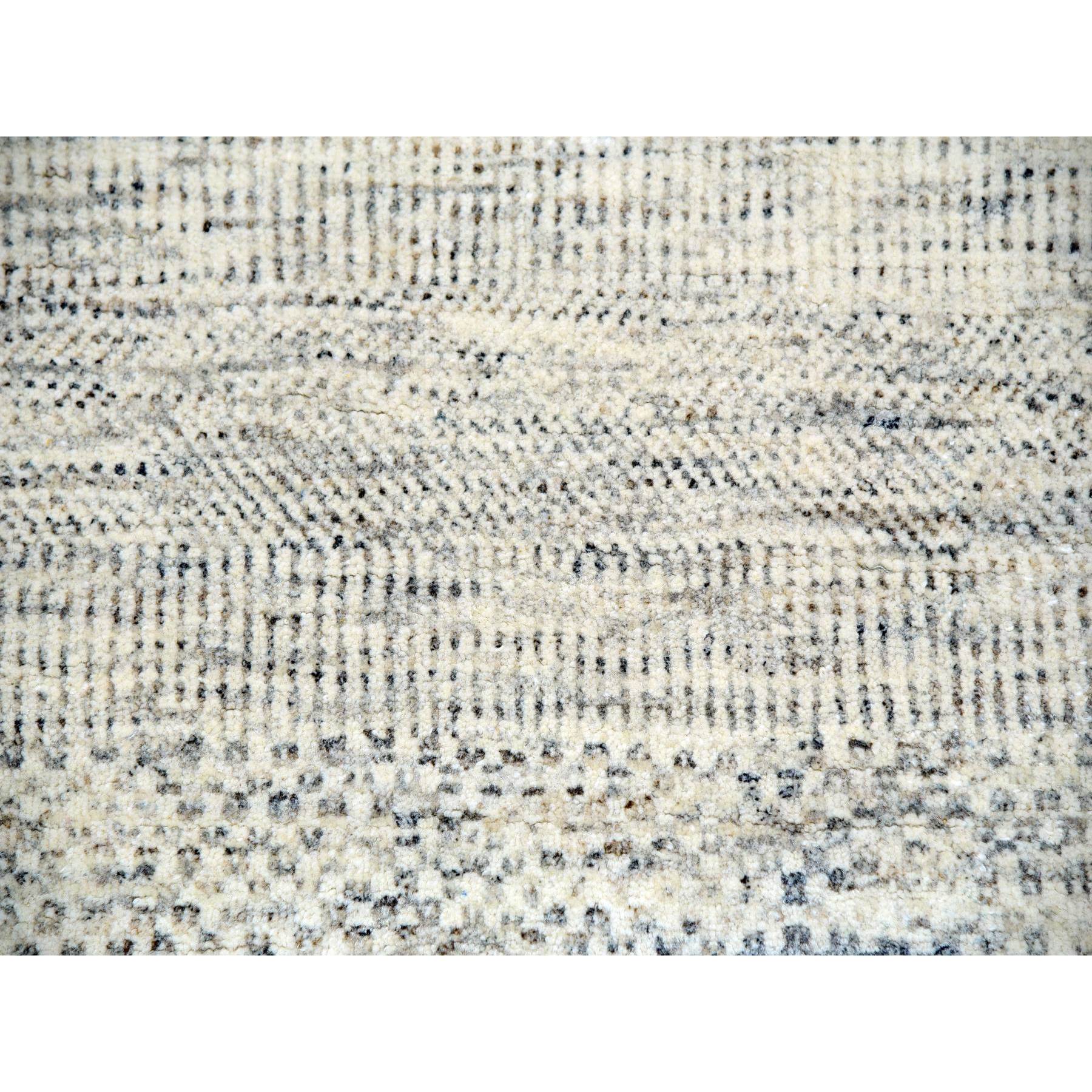 12'x15' Dove White, Hand Knotted 100% Wool, Tone on Tone, Modern Grass Design, Organic Sustainable Textile, Oversized Oriental Rug HR79973 - Image 9
