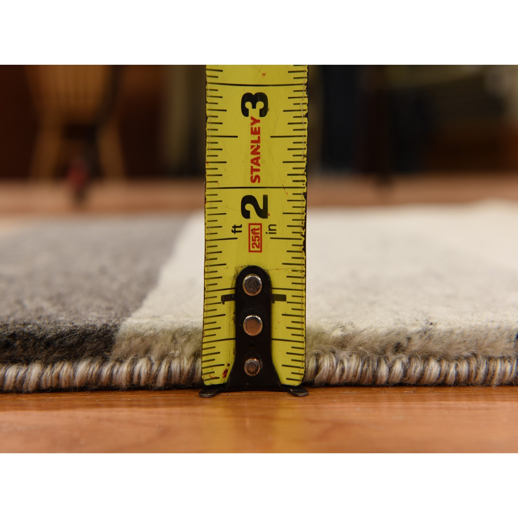 2'x3' Colorful, Sample Blanket Design Code, Pure Alpaca Unmixed Wool, Hand Knotted, Super Soft and Fine to the Touch, Mat, Oriental Rug HR78341 - Image 5