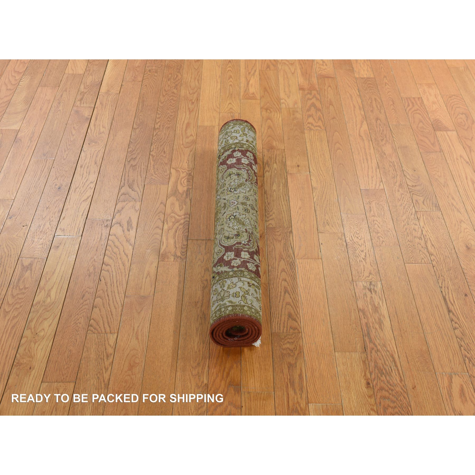 3'1"x5' Wine Red, Hand Knotted, 300 KPSI, Persian Design, Hand Spun New Zealand Luxurious Wool Oriental Rug HR78361 - Image 4