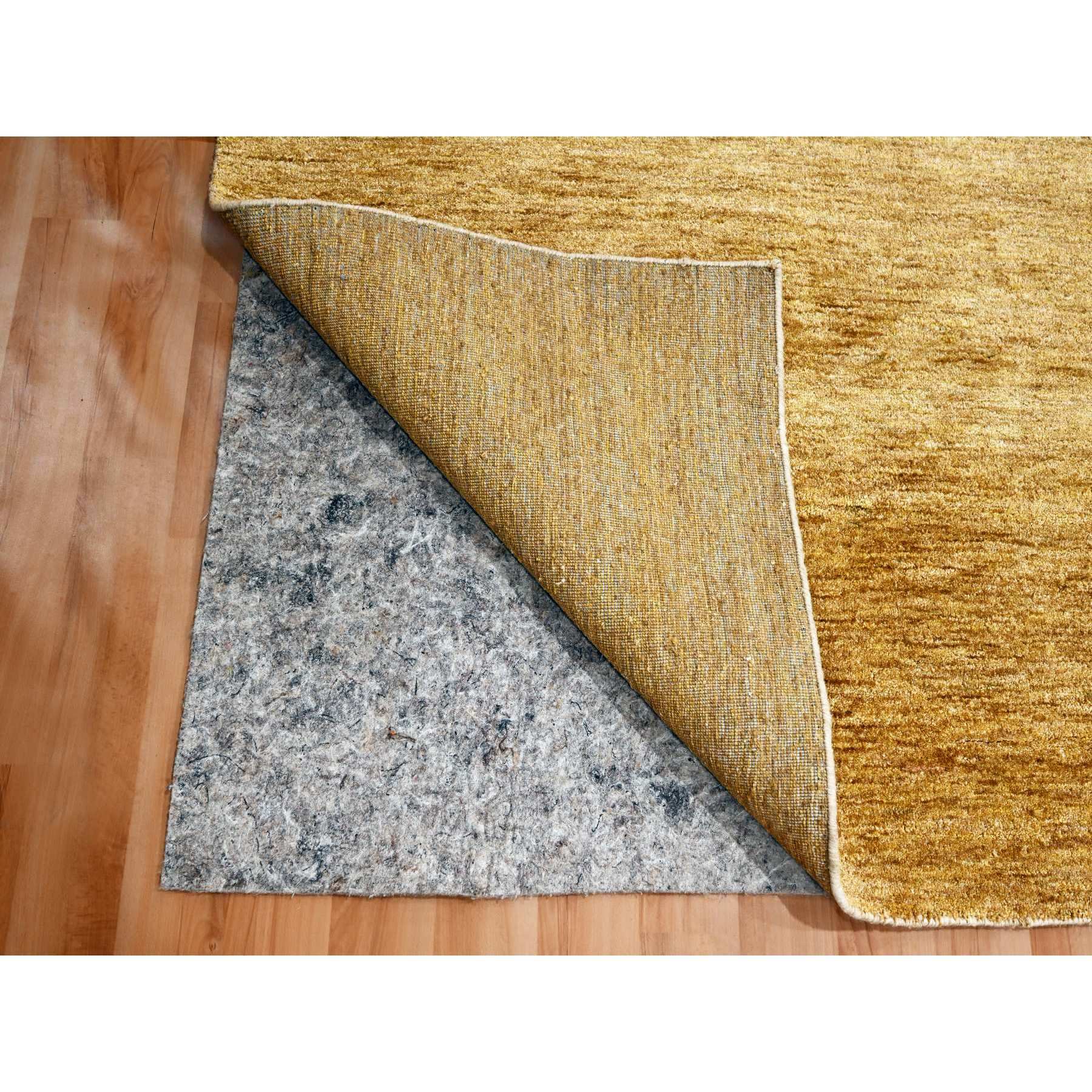 9'x12'1" Copper Brown, Plain Solid Design, Soft to the Touch, Pure Sari Silk, Lush and Plush, Hand Knotted, Oriental Rug HR76072 - Image 4