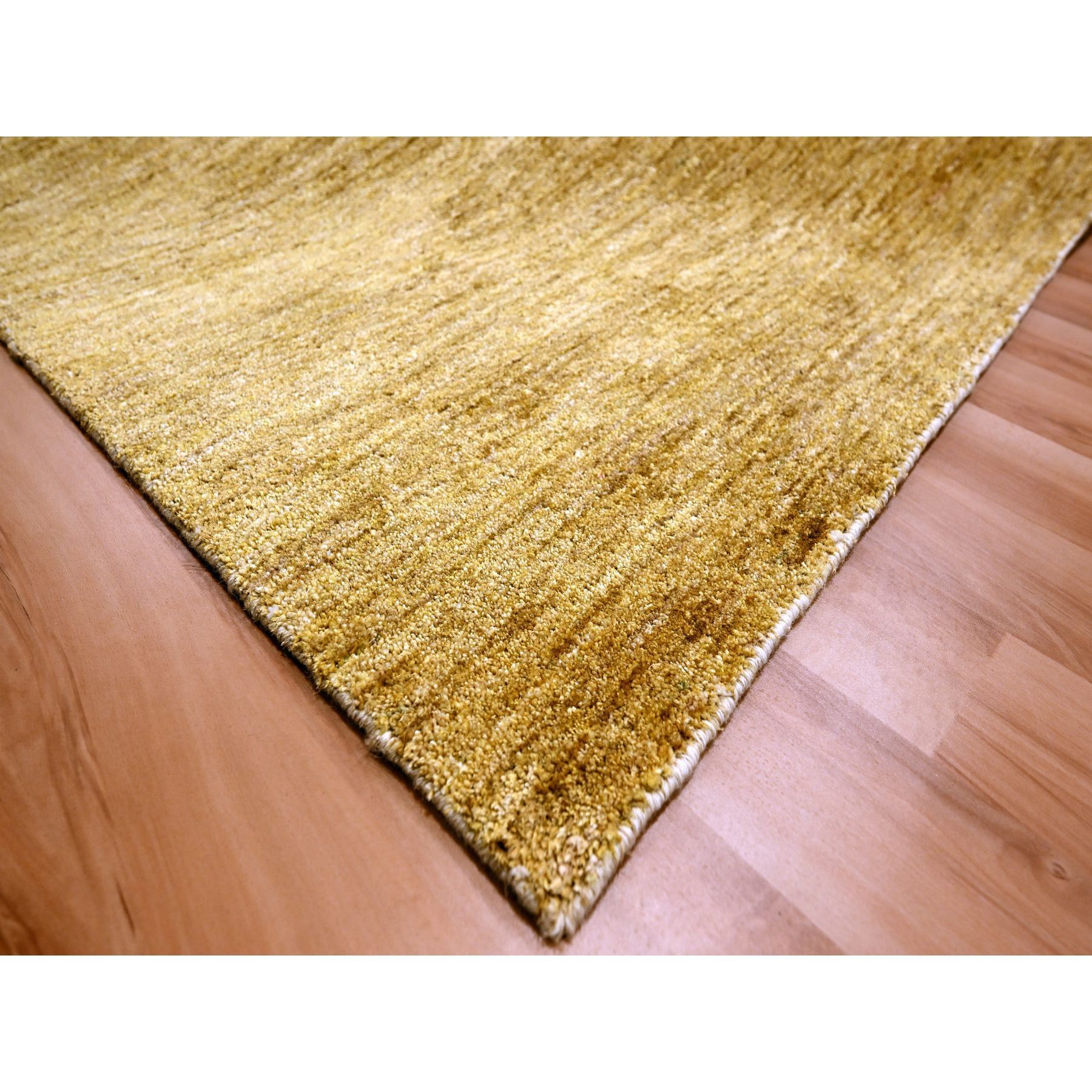 9'x12'1" Copper Brown, Plain Solid Design, Soft to the Touch, Pure Sari Silk, Lush and Plush, Hand Knotted, Oriental Rug HR76072 - Image 6