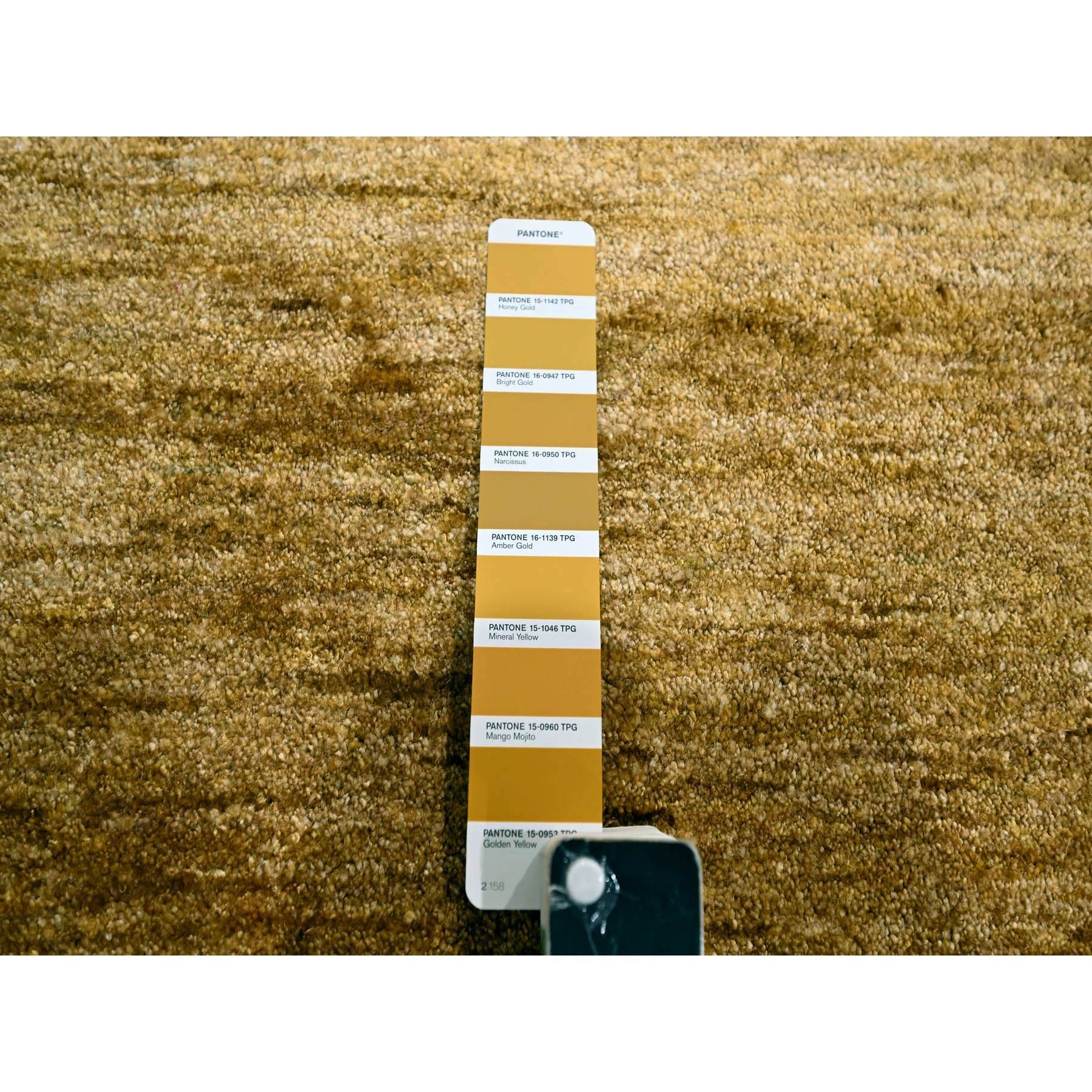 9'x12'1" Copper Brown, Plain Solid Design, Soft to the Touch, Pure Sari Silk, Lush and Plush, Hand Knotted, Oriental Rug HR76072 - Image 7