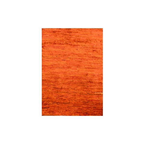 2'x3' Tangelo Orange, Plain Solid Design, Hand Knotted, Sample, Strike Off, Pure Sari Silk, Mat, Oriental Rug HR76102
