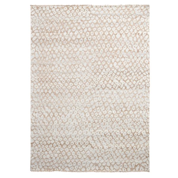 9'x12' Almond Brown, Tone on Tone, Calm Ambience, Dot Design, Cropped Thin, Hand Knotted, Natural Wool,  Oriental Rug HR84485