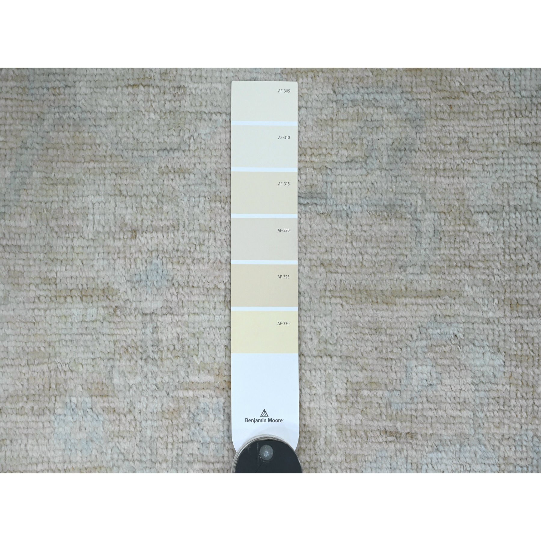 4'x5'9" Dark Vanilla Brown, 100% Wool, Afghan Angora Oushak with All Over Pattern, Hand Knotted, Veggie Dyes, Oriental Rug HR20768 - Image 3