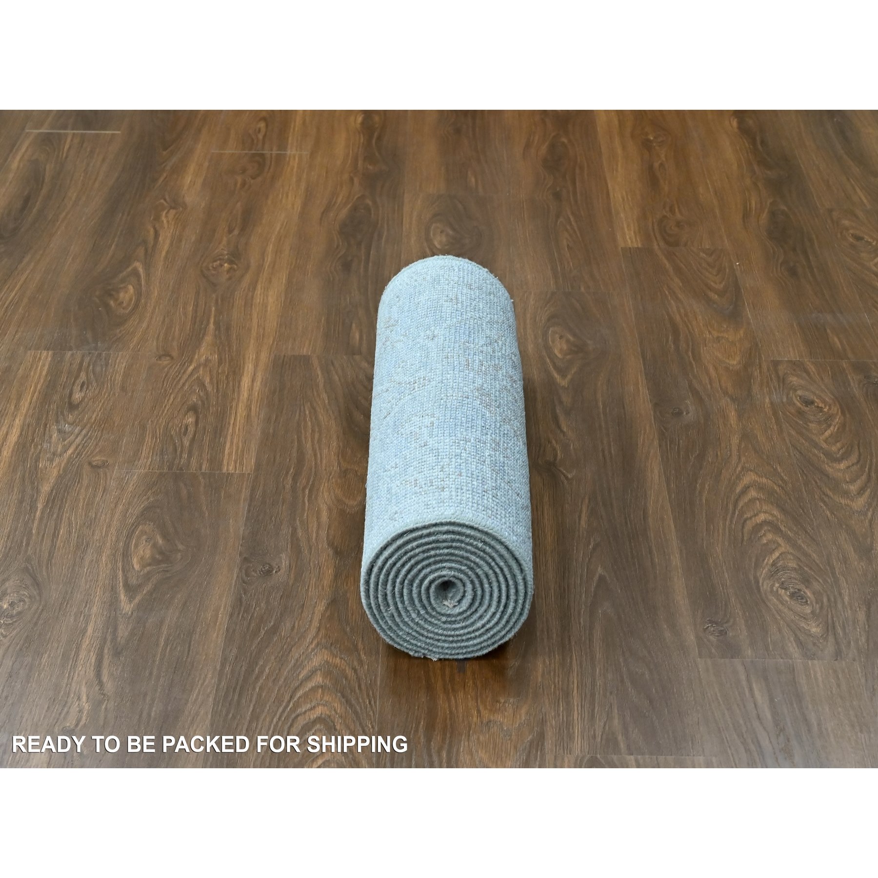 2'5"x11'4" Coin Gray, Hand Knotted, Supple Collection, Oushak Design, Tone On Tone, Soft Vibrant Wool, Plush and Lush, Runner, Oriental Rug HR10249 - Image 6