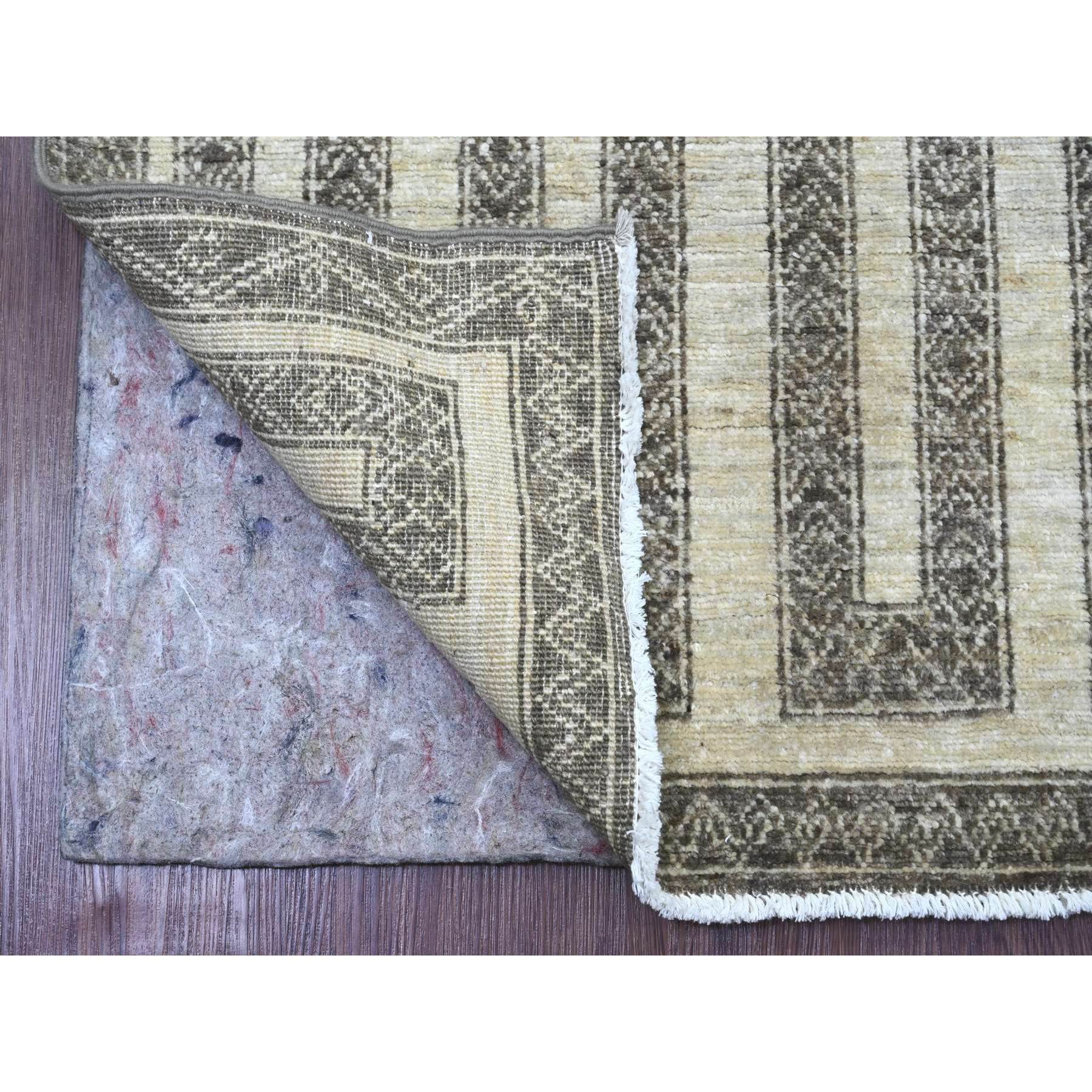 2'7"x9'5" Cedar Brown, Moroccan Berber Influence with Maze Design, Geometric Pattern, Denser Weave, High Mountain Wool, Hand Knotted, Runner, Oriental Rug HR20940 - Image 2