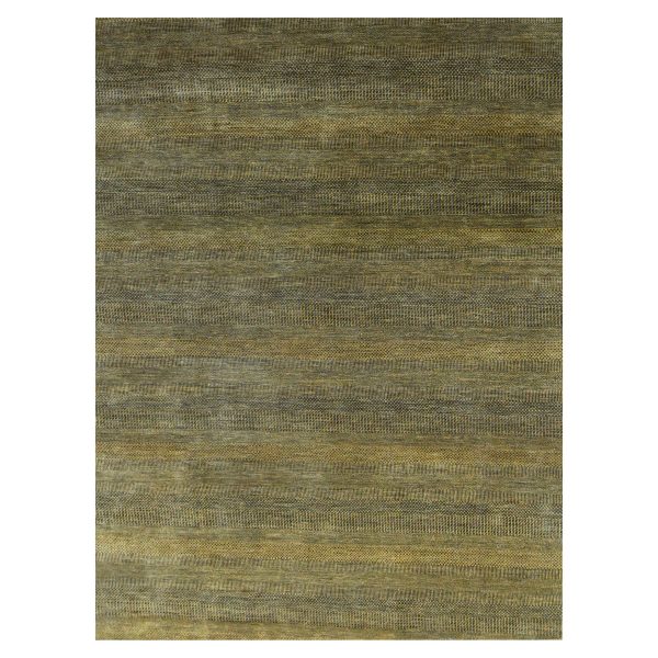 9'2"x12'6" Bone Brown, Modern Grass Design, Hand Knotted, Borderless, Denser Weave, Tone on Tone, Wool and Silk, Lush and Plush, Oriental Rug HR76323