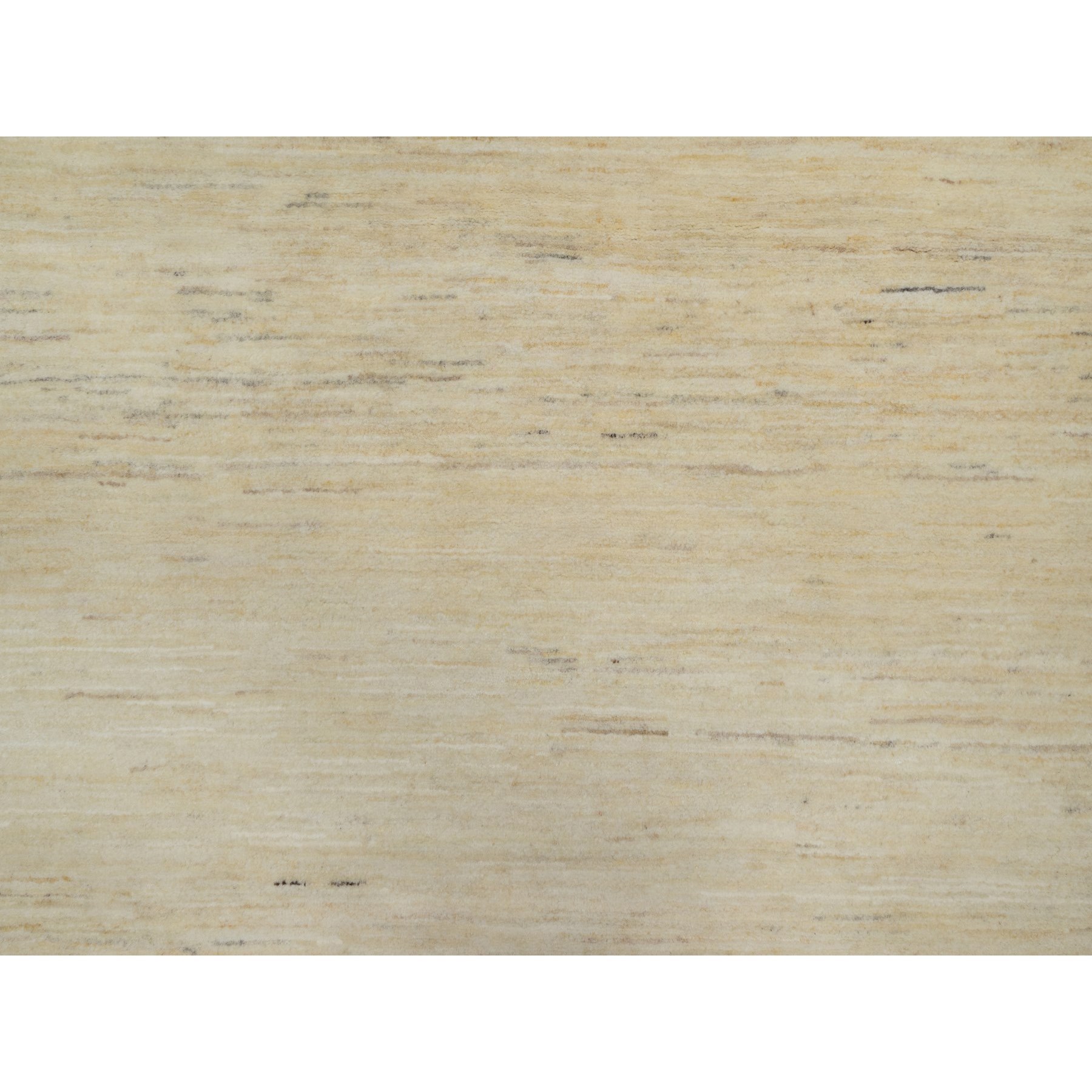 4'9"x6'4" Linen White, Modern, Plain Design, Lori Buft Gabbeh, Thick and Plush, Pure Wool, Hand Knotted, Oriental Rug HR91294 - Image 5