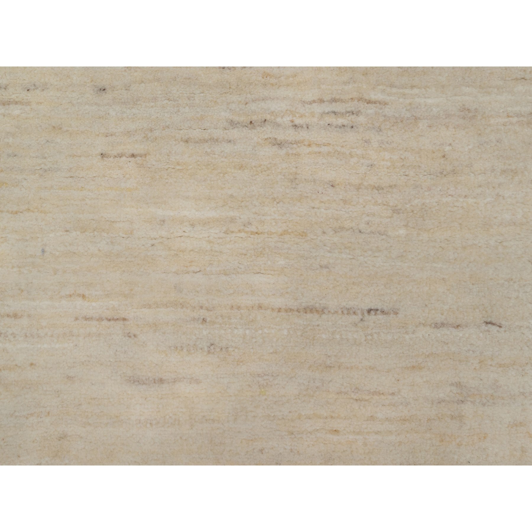2'x3' Bone White, Thick and Plush, Modern, Plain Design, Lori Buft Gabbeh, Pure Wool, Hand Knotted, Mat, Oriental Rug HR91295 - Image 5