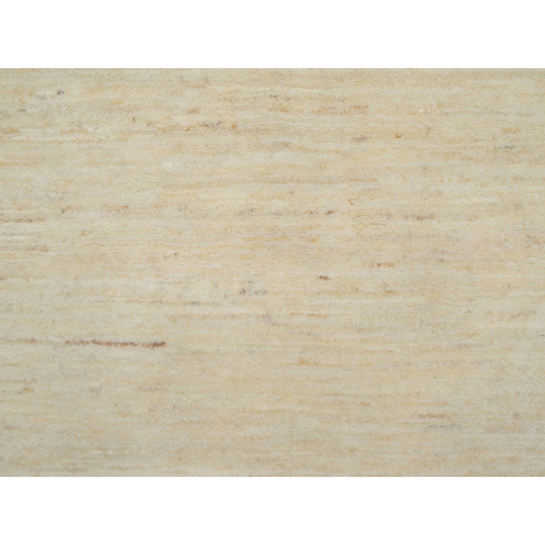 2'4"x11'5" Parchment White, Thick and Plush, Modern, Plain Design, Lori Buft Gabbeh, Pure Wool, Hand Knotted, Runner, Oriental Rug HR91301 - Image 5