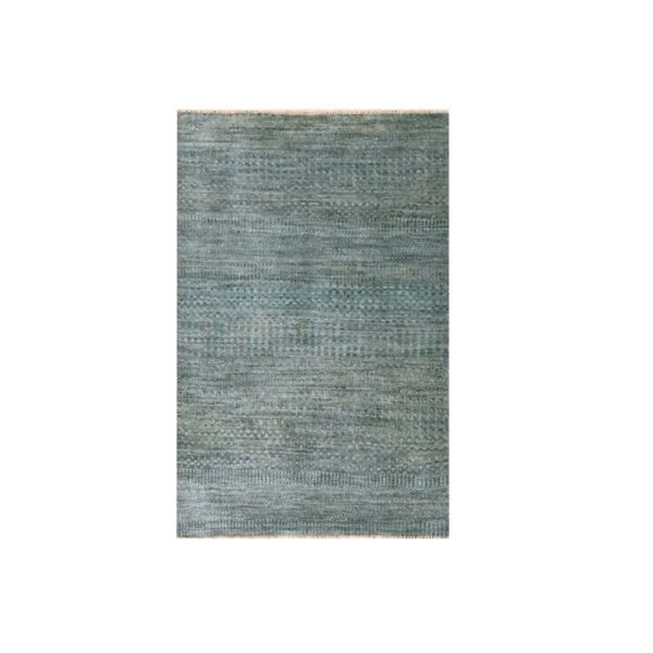 2'x3' Coffee Brown, Tone on Tone, Modern Grass Design, Hand Knotted, Undyed Natural Wool, Lush and Plush, Mat, Sample, Oriental Rug HR76442