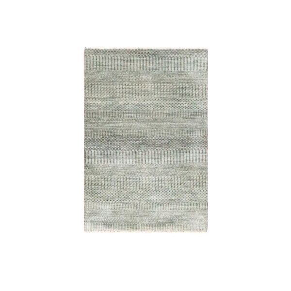 2'x3' Cedar Brown, Hand Knotted, Wool with touch of Silk, Tone on Tone, Lush and Plush, Sample, Modern Grass Design, Mat, Oriental Rug HR76478