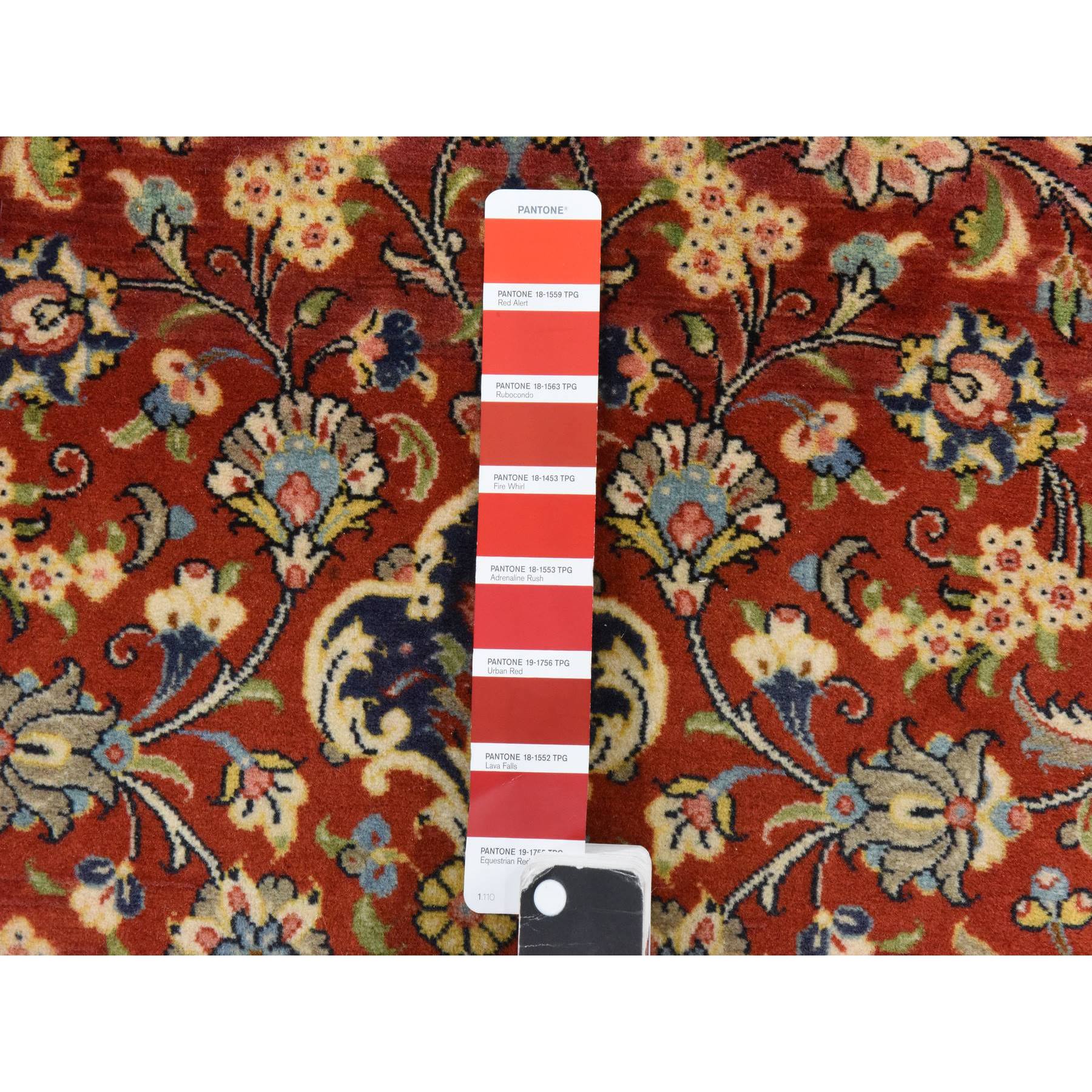 2'8"x16'6" Scarlet Red, New Persian Qum, 250 KPSI, 100% Wool, Dense Weave, Hand Knotted, XL Runner, Oriental Rug HR78440 - Image 2