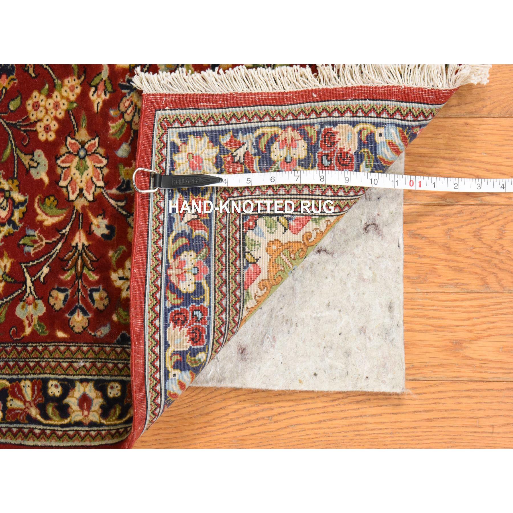 2'8"x16'6" Scarlet Red, New Persian Qum, 250 KPSI, 100% Wool, Dense Weave, Hand Knotted, XL Runner, Oriental Rug HR78440 - Image 3