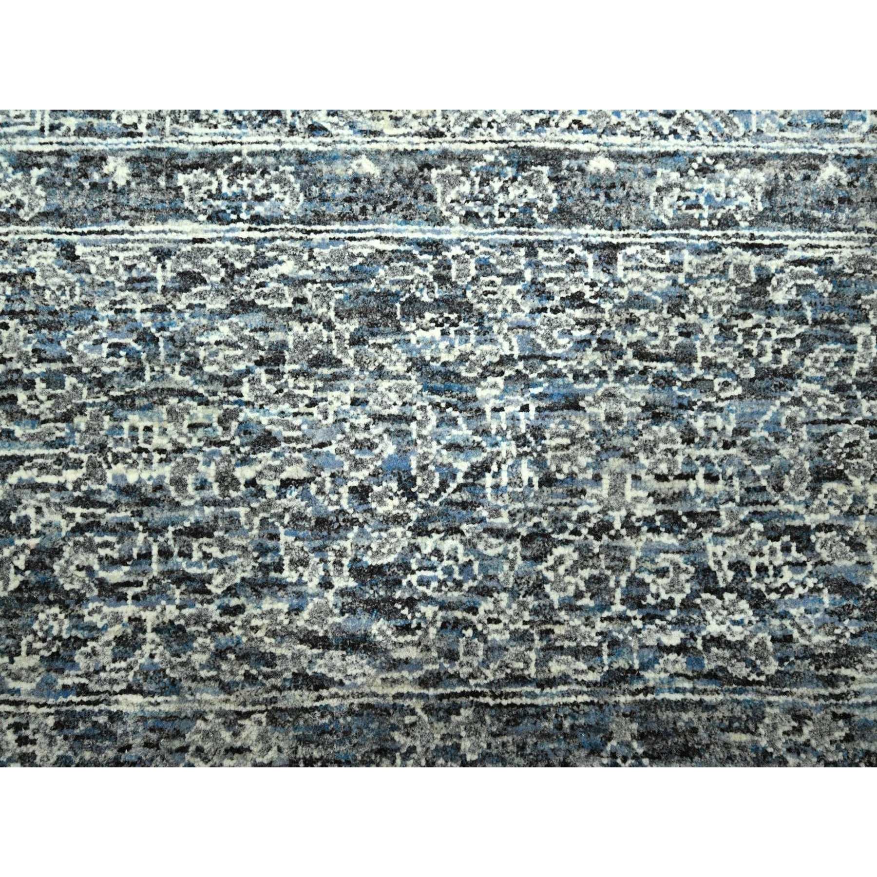 8'x10'2" Slate Gray, Pre Historic 14th Century Influence, Mamluk Design, Natural Dyes, Hand Knotted, 100% Wool, Oriental Rug HR76552 - Image 8