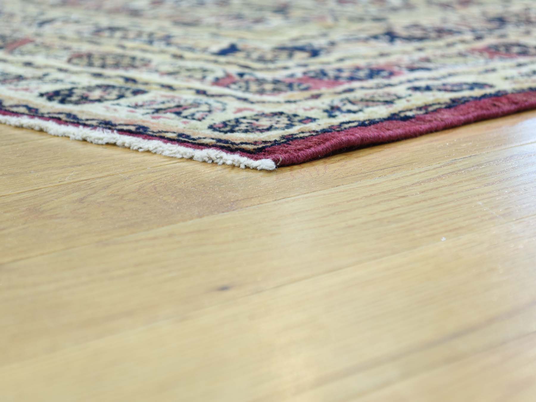 11'9"x15'7" Burgundy Red Antique Persian Lavar Kerman Good Condition Hand Knotted Pure Wool Oversized Oriental Rug HR32136 - Image 5