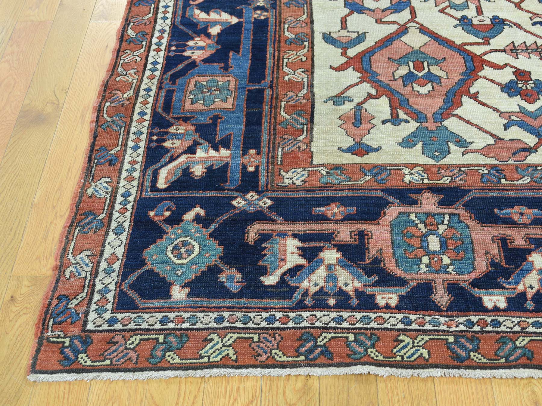 9'10"x13'5" Red Antique Persian Serapi Good Cond Hand-Knotted Oriental Rug HR35433 - Image 5