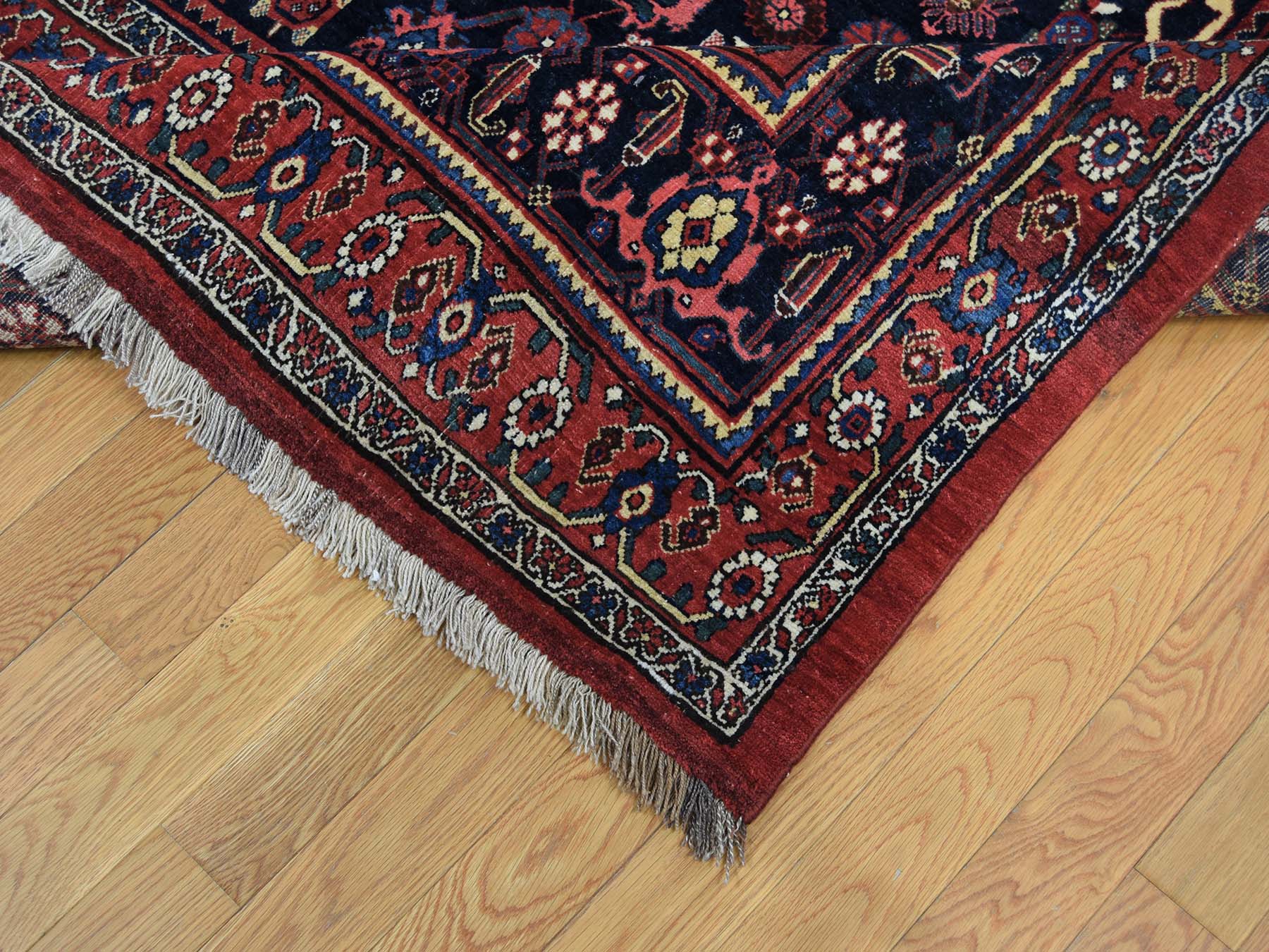 14'6"x19' Red Antique Persian Bijar Pure Wool Exc Condition Oversize Pure Wool Hand-Knotted Oriental Rug HR44876 - Image 7