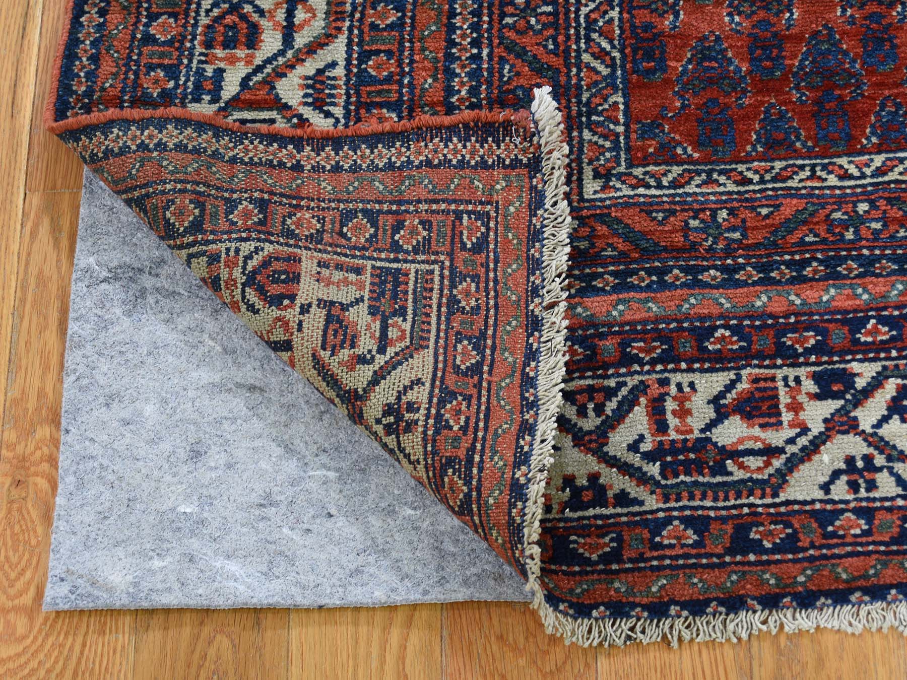 4'5"x6'5" Brown Antique Persian Seraband Good Condition Even Wear Pure Wool Hand-Knotted Oriental Rug HR46195 - Image 3