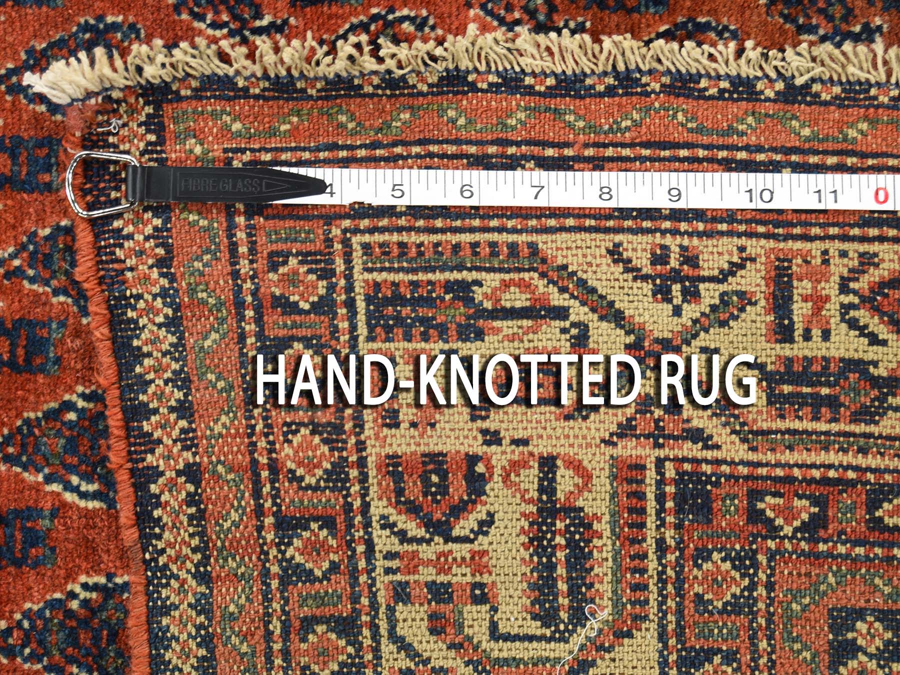 4'5"x6'5" Brown Antique Persian Seraband Good Condition Even Wear Pure Wool Hand-Knotted Oriental Rug HR46195 - Image 7