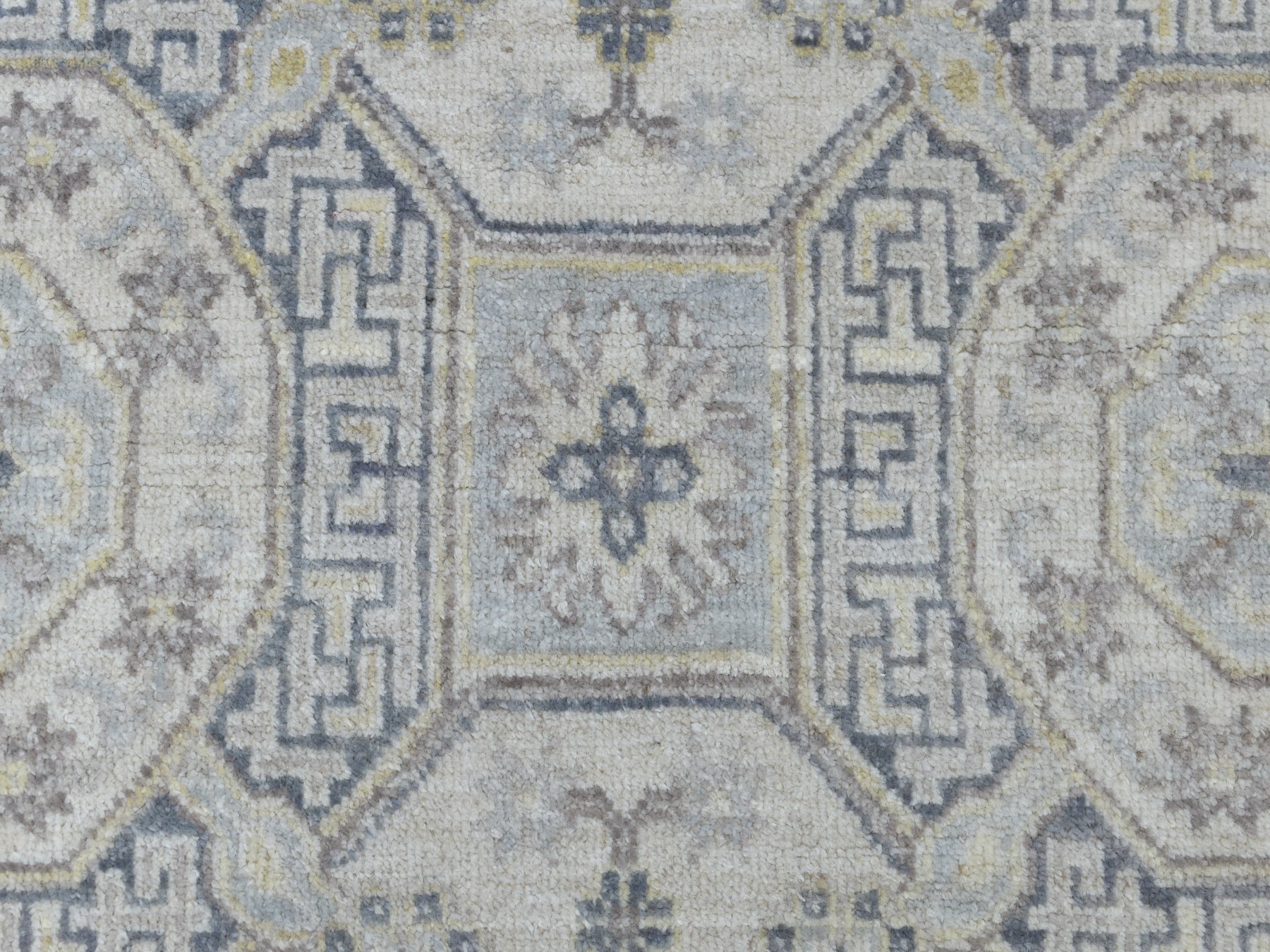 2'9"x9'2" White Wash Peshawar Pure Wool Hand-Knotted Runner Oriental Rug HR51126 - Image 3