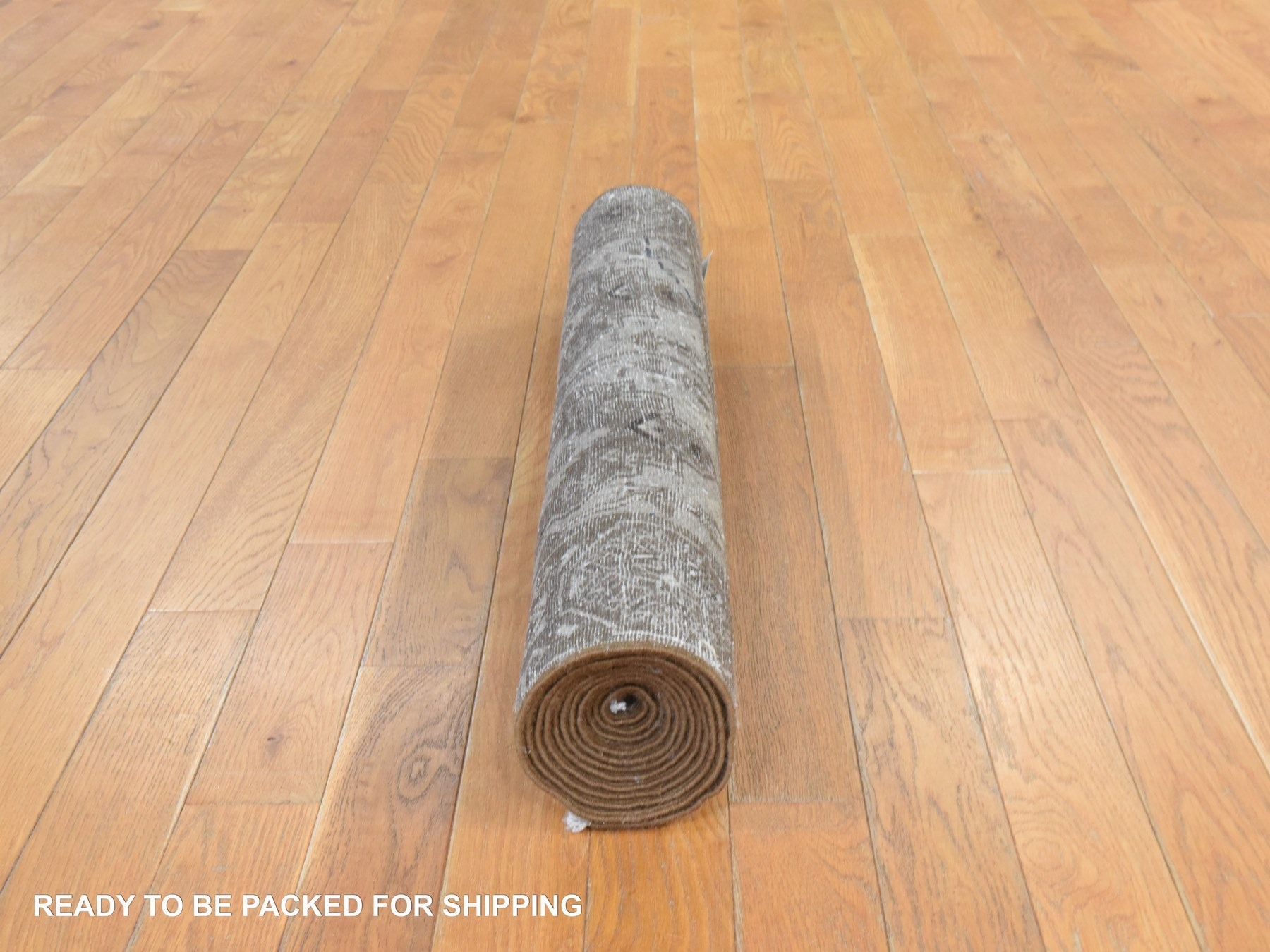 2'10"x9'2" Pecan Brown, Washed Out Afghan Baluch with Natural Colors, Hand Knotted, Pure Wool, Runner, Oriental Rug HR78491 - Image 8