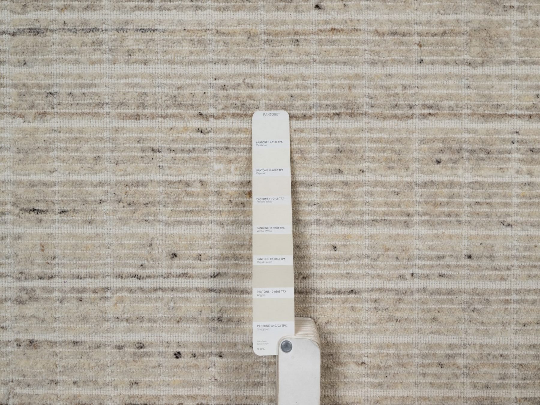9'2"x12' Chiffon White, Modern Plain Decor Box Design, Pure Wool, Soft to the Touch, Loomed Knotted, Oriental Rug HR91682 - Image 7