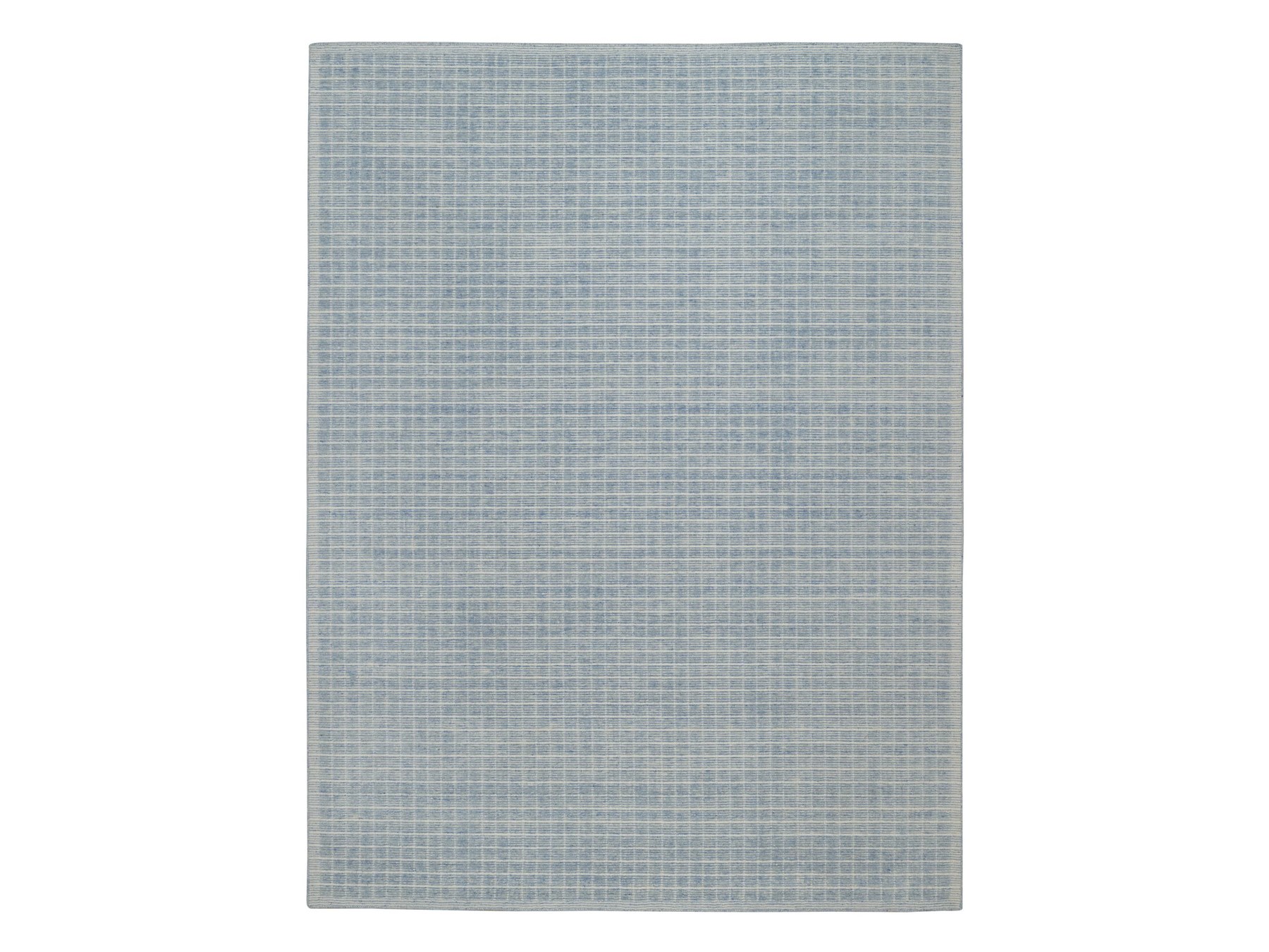 9'x12' Ruddy Blue, Loomed Knotted, Modern Plain Decor Box Design, Pure Wool, Soft to the Touch, Oriental Rug HR91690