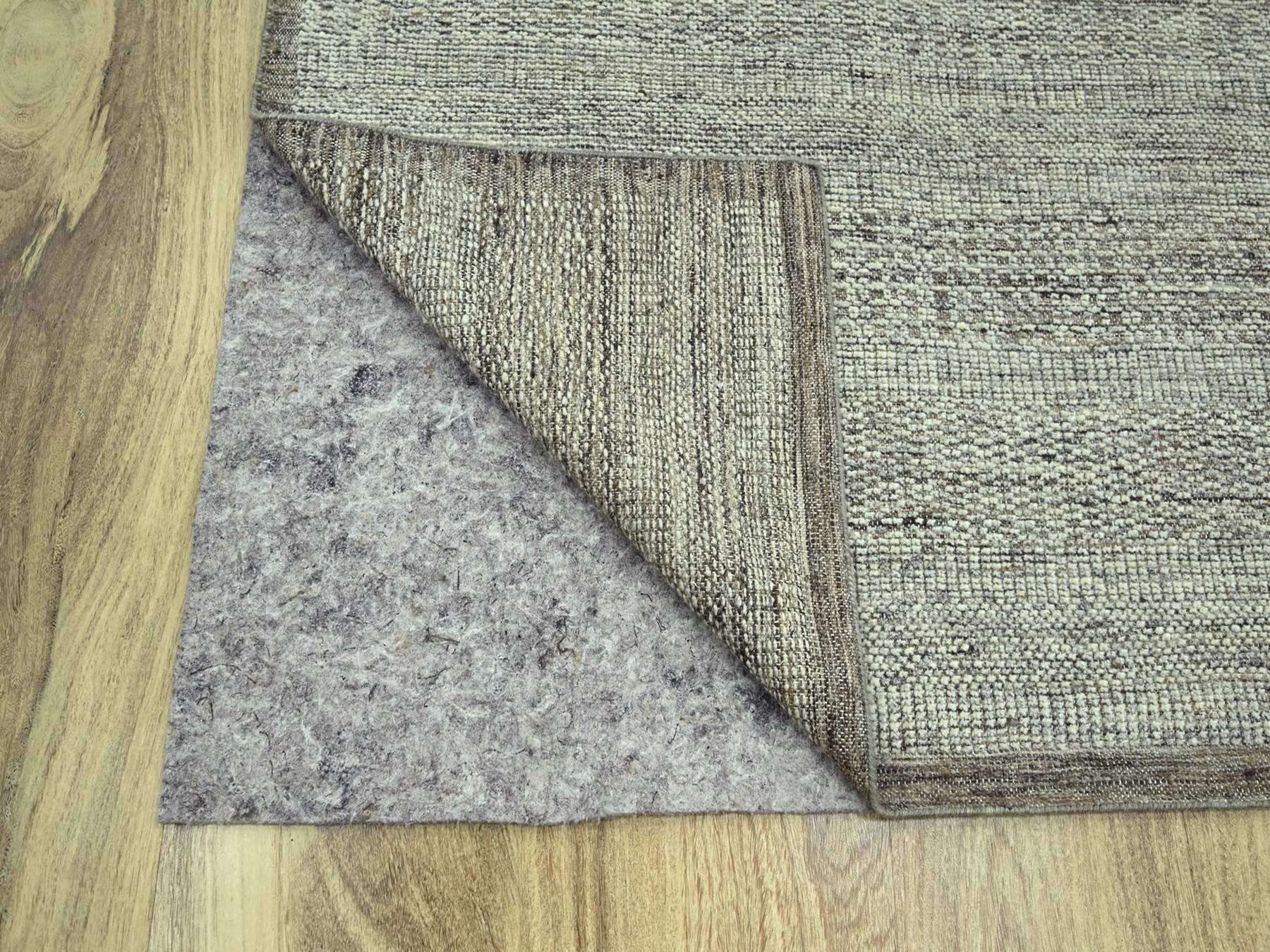 12'1"x15' Carob Brown and Ivory, Distressed and Oxidized Grass Design with Exposed Warps, 100% Wool, Hand Knotted, XL, Oversized, Oriental Rug HR76693 - Image 9