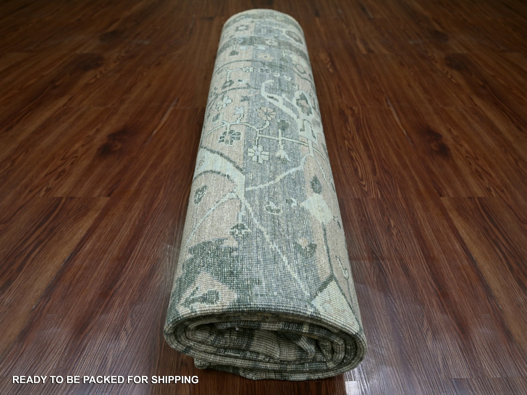 8'2"x10'1" Light Brown, Bijar Garus Design with Distinct Abrash, Peshawar, Hand Knotted, 100% Wool, Vegetable Dyes, Oriental Rug HR21045 - Image 9