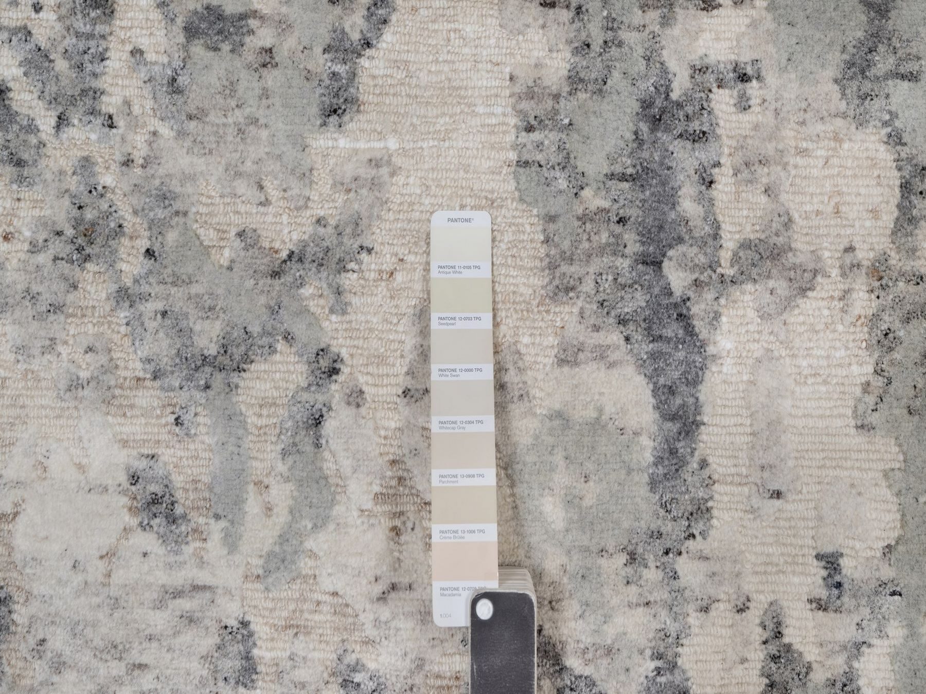 8'x10' Cream White, Modern Design, 100% Natural Undyed Wool, Hand Knotted, Oriental Rug HR91825 - Image 7