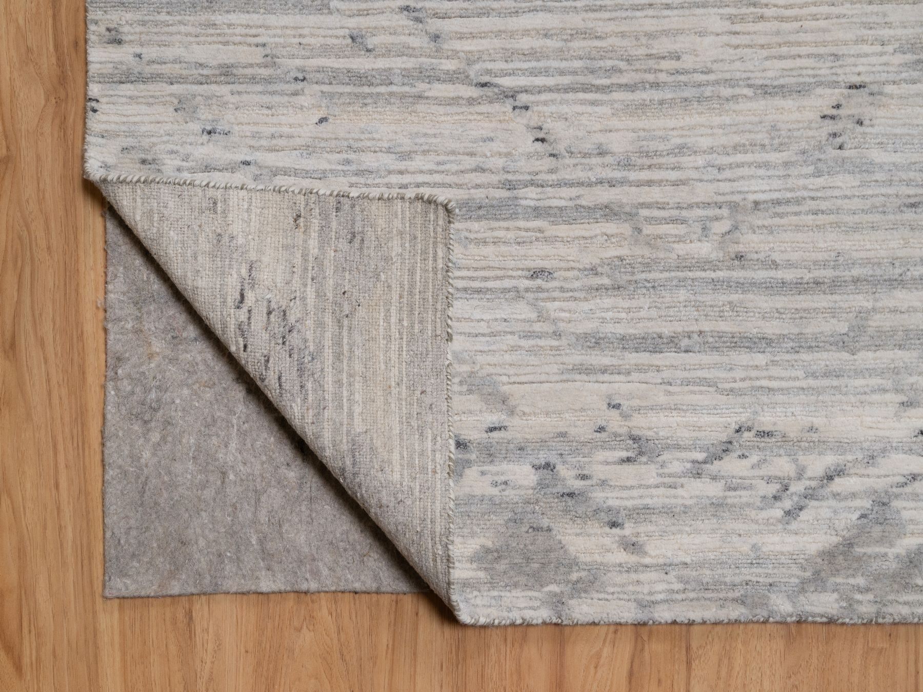 12'x15'3" Winter White, Modern Design, Hand Knotted, Hand Spun Undyed Natural Wool, XL, Oversized, Oriental Rug HR91856 - Image 4