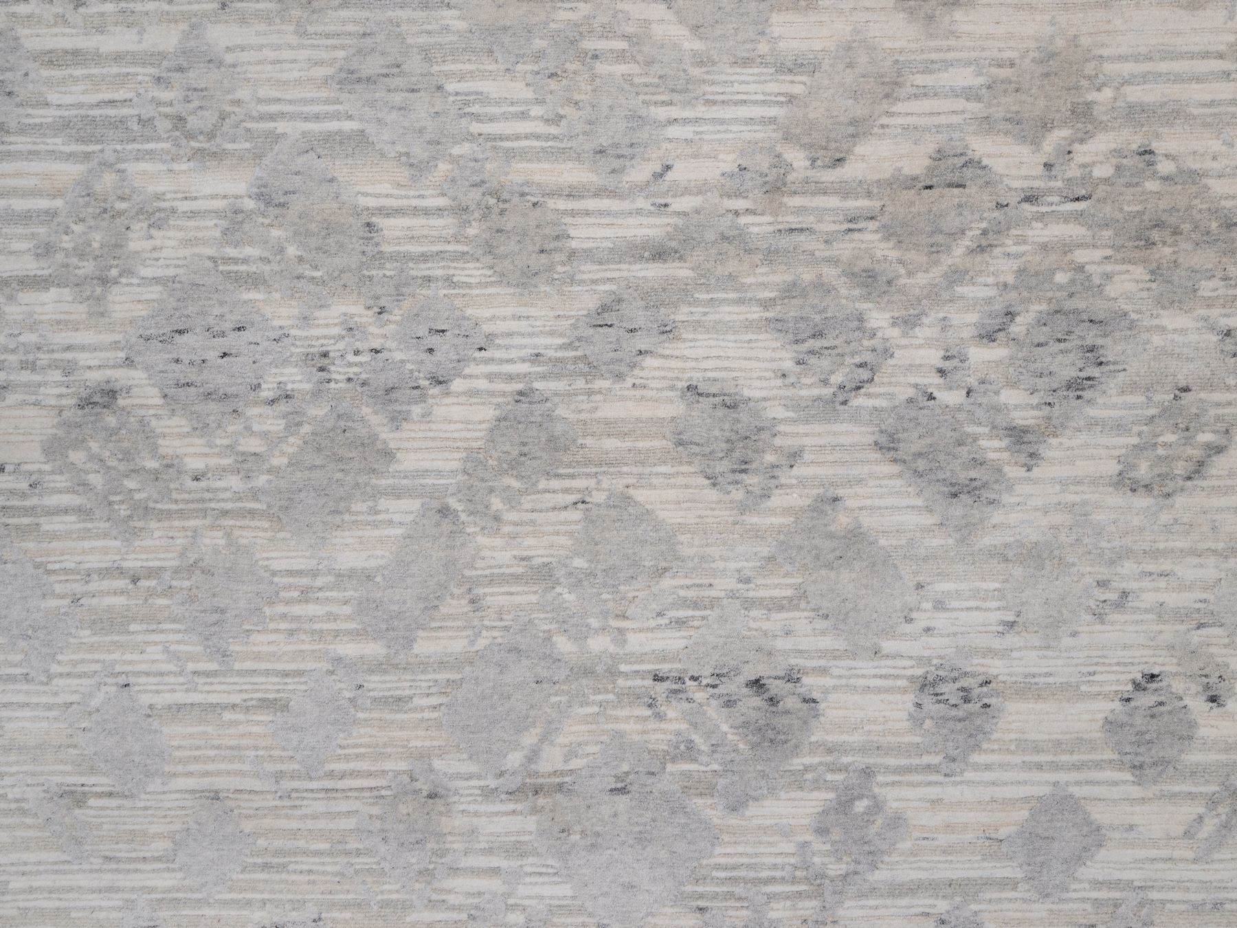 12'x15'3" Winter White, Modern Design, Hand Knotted, Hand Spun Undyed Natural Wool, XL, Oversized, Oriental Rug HR91856 - Image 8