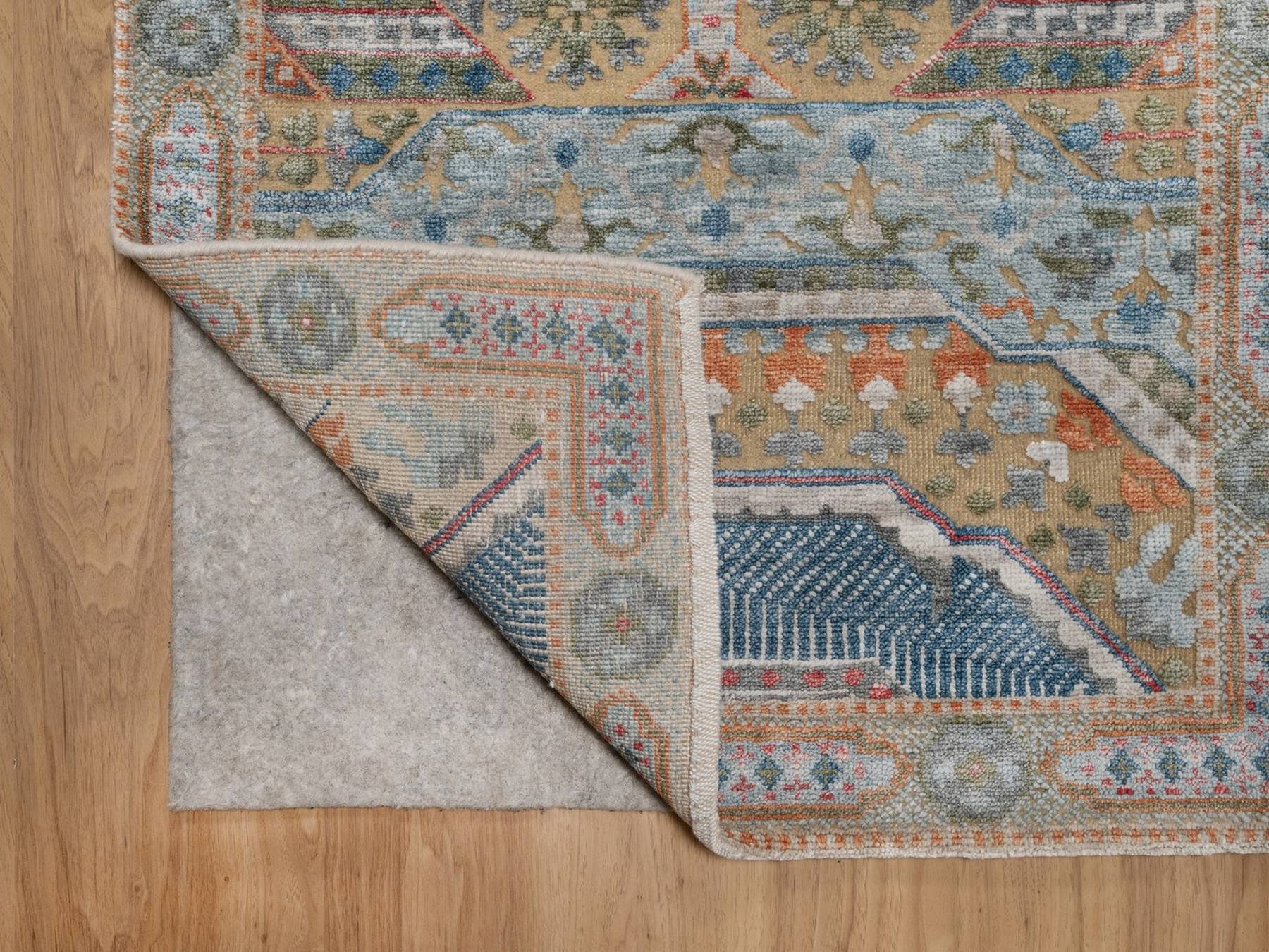 2'6"x21'10" Lark Brown, Hand Knotted, Mamluk Design with Geometric Medallions, Textured Wool and Silk, XL Runner, Oriental Rug HR91907 - Image 3