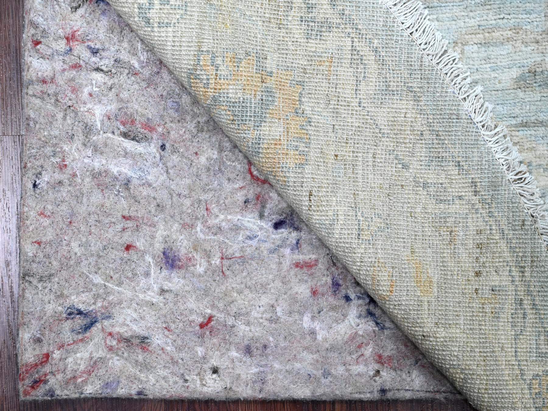6'3"x6'3" Beau Blue, Peshawar with Ziegler Mahal Design, High Mountain Wool, Washed Out, Denser Weave, Hand Knotted, Round, Oriental Rug HR20341 - Image 2
