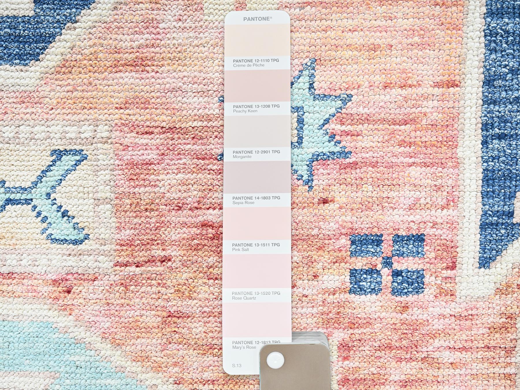 9'x11'9" Peach Color, Turkish Knot, Zero Pile, Sheared Low, Anatolian Village Design, Hand Knotted, Pure Wool, Oriental Rug HR2102 - Image 8