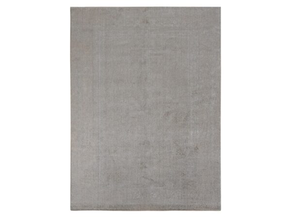 8'9"x12'1" Taupe, Thick, Soft and Plush, Tone on Tone, Fine Jacquard Loomed Weave, Wool and Silk, Intricate and Erased Persian Design, Oriental Rug HR80819