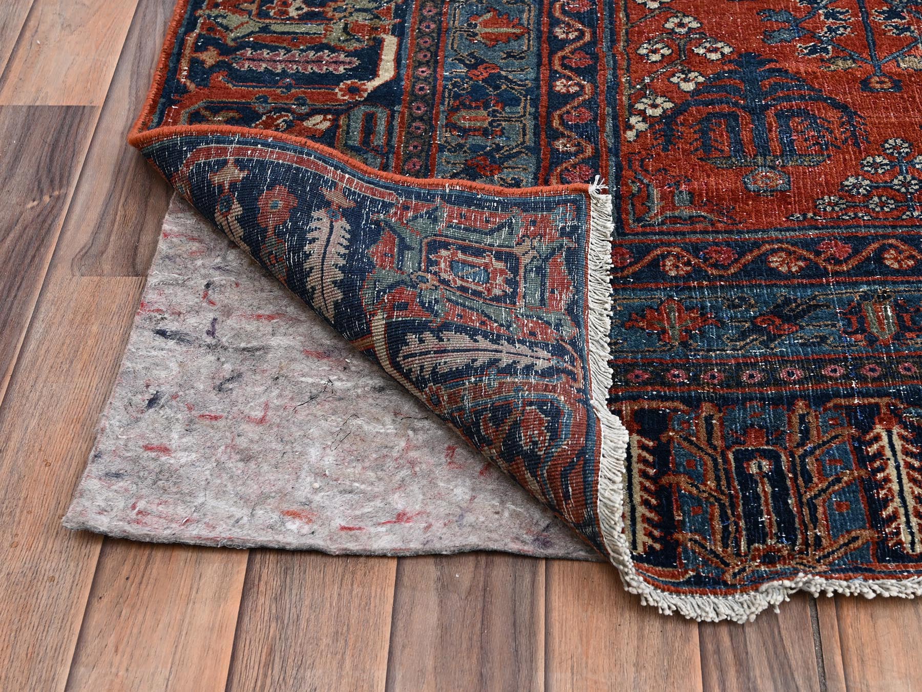 12'6"x17'9" Merlot Red, Antique Persian Joshogan, Good Condition, Clean and Soft, Even Wear, Mansion Size, 100% Wool, Hand Knotted, XL, Oversized, Oriental Rug HR2058 - Image 5