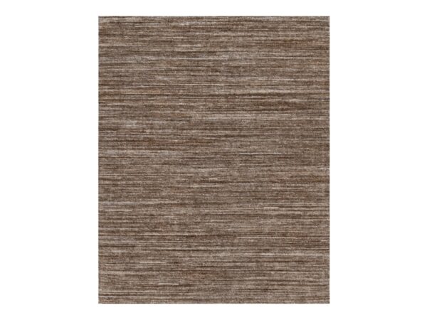 8'1"x10'1" Wood Brown, Variegated Textured Modern Design, Thick and Plush, Indoor, Outdoor, Hand Loomed, Oriental Rug HR91870