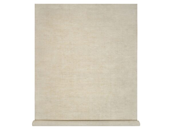 14'10"x22'8" Linen White, Thick and Plush, Modern, Plain Design, Lori Buft Gabbeh, Pure Wool, Hand Knotted, Rare Mansion Size, XL, Oversized, Rug HR91955