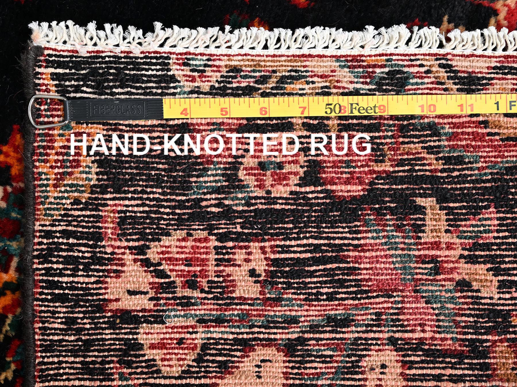 2'7"x8'1" Chocolate Brown, Vintage Persian Lilahan with Flower Design, 100% Wool, Hand Knotted, Cropped Thin, Worn and Distressed, Sides and Ends Professionally Secured, Runner, Oriental Rug HR1548 - Image 7