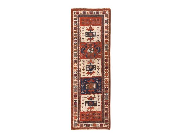 3'6"x12'2" Alabaster White, Antique Eastern Anatolian Wide Runner, 100% Wool, Hand Knotted, Professionally Cleaned, Even Eear, Sides and Ends Secured, Oriental Rug HR78547
