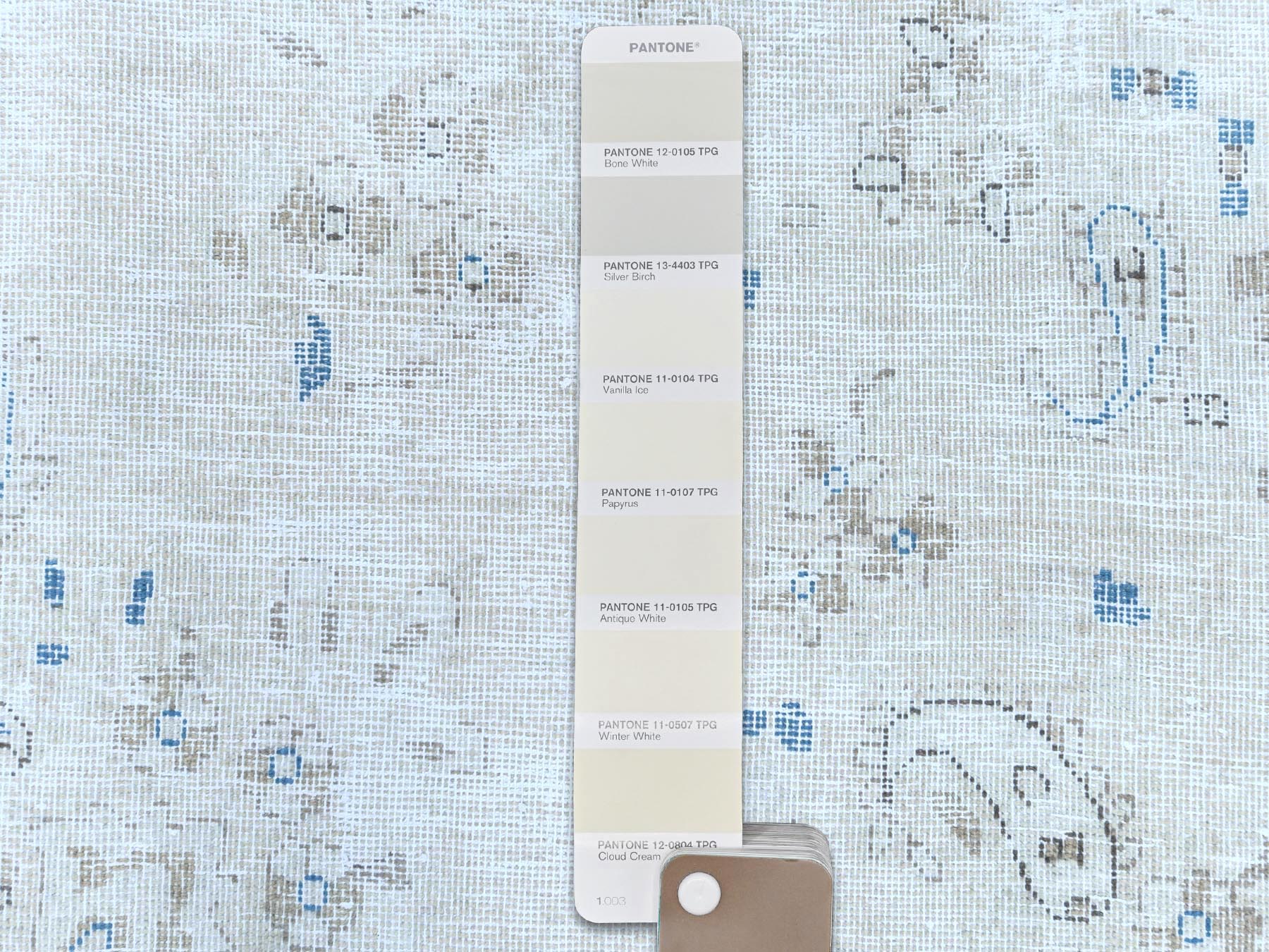 9'6"x12'6" Ivory Semi Antique Persian Kerman, Distressed Look, Hand Knotted Cropped Thin, Worn Wool Oriental Rug HR81259 - Image 7