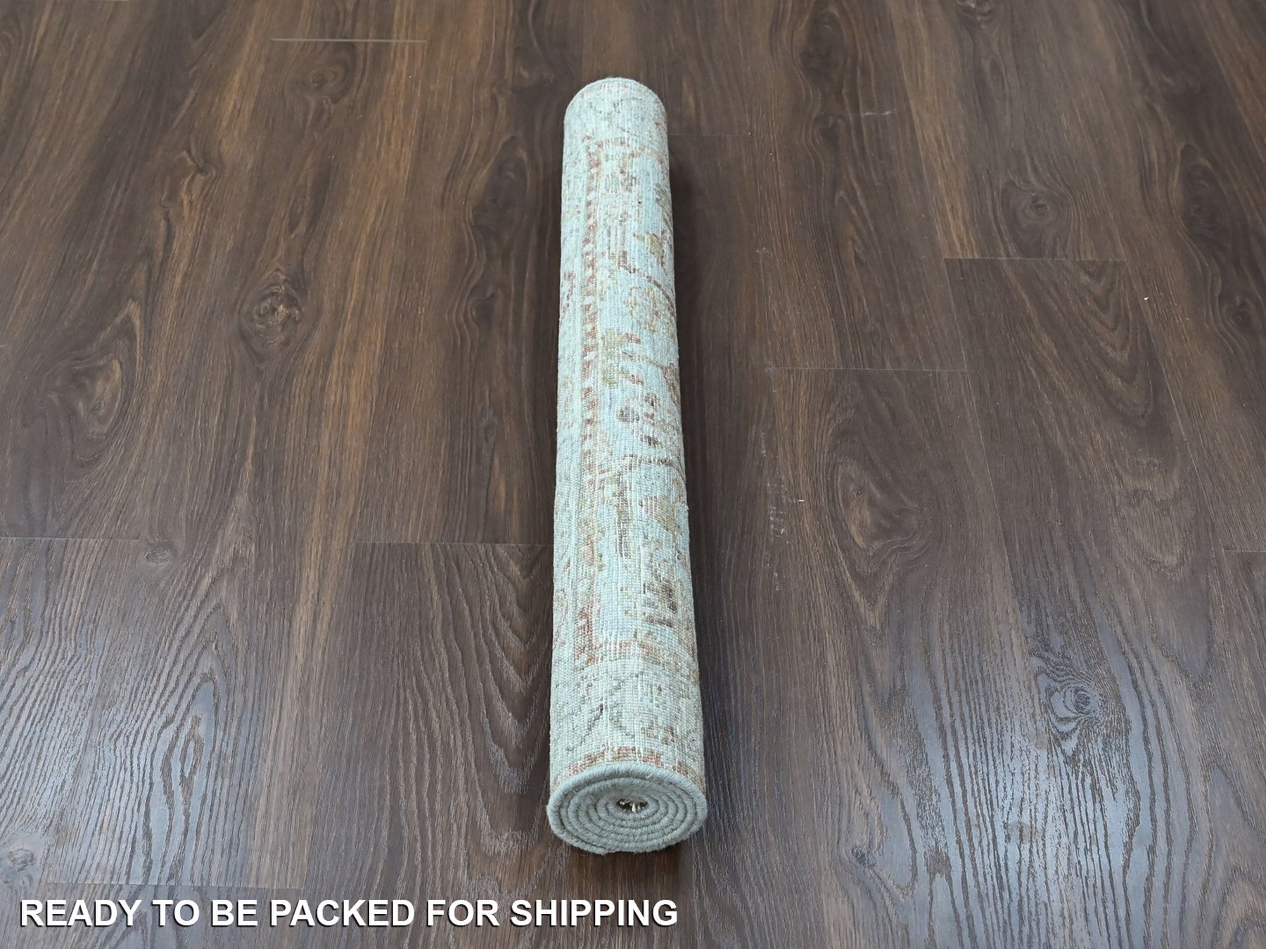 3'1"x5' Light Gray, Zero Pile, Distressed, Ziegler Mahal Design, 100% Wool, Hand Knotted, Oriental Rug HR10415 - Image 6