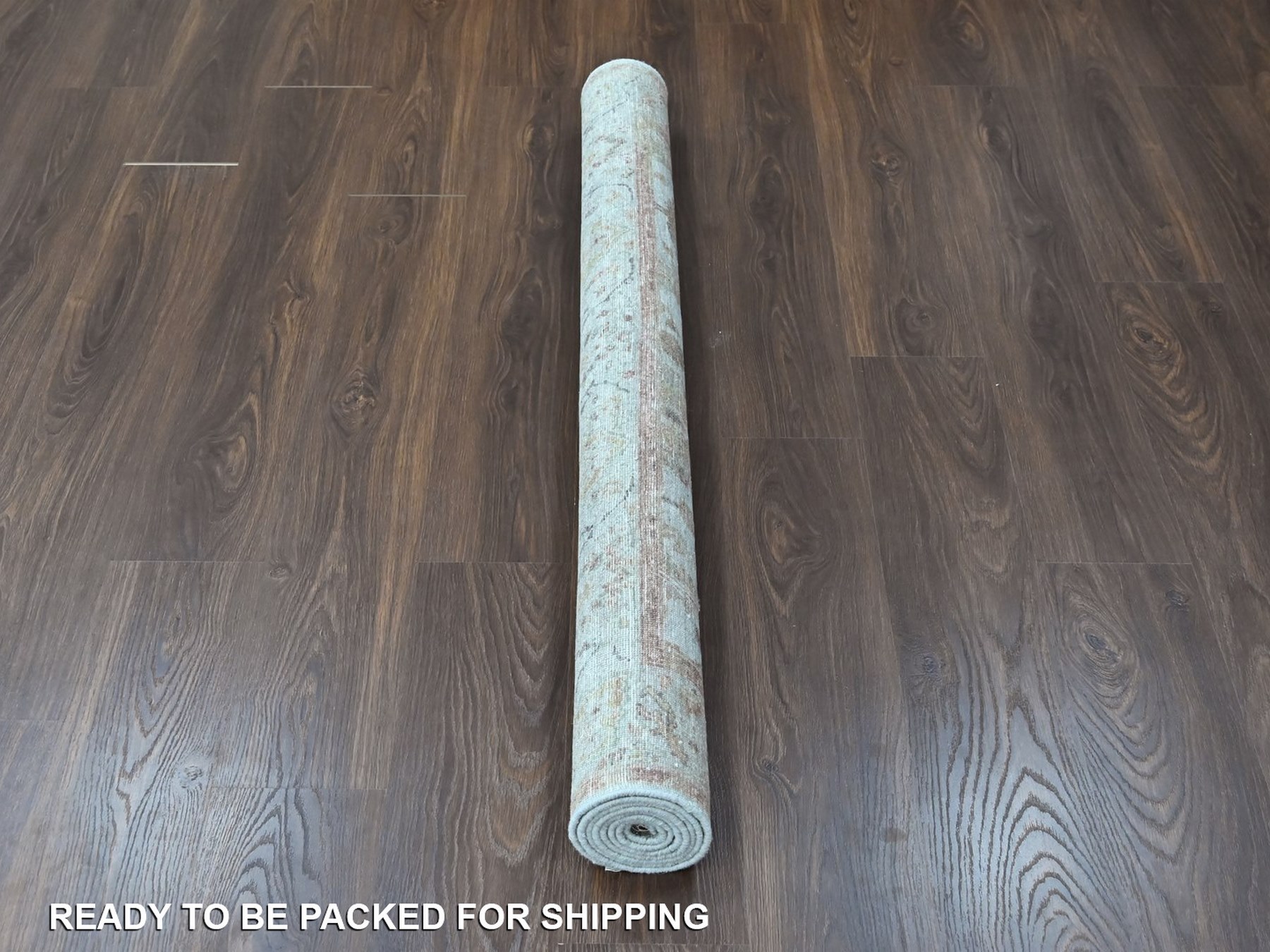 5'x7' Light Gray, Ziegler Mahal Design, Zero Pile, Distressed, Pure Wool, Hand Knotted, Oriental Rug HR10416 - Image 6