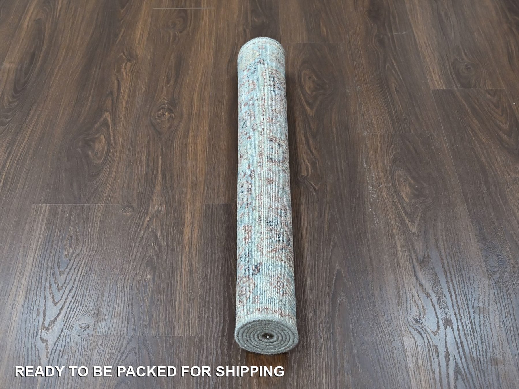 3'x4'10" Whisper Pink, Ziegler Mahal Design, Zero Pile, Distressed, Pure Wool, Hand Knotted, Oriental Rug HR10418 - Image 6