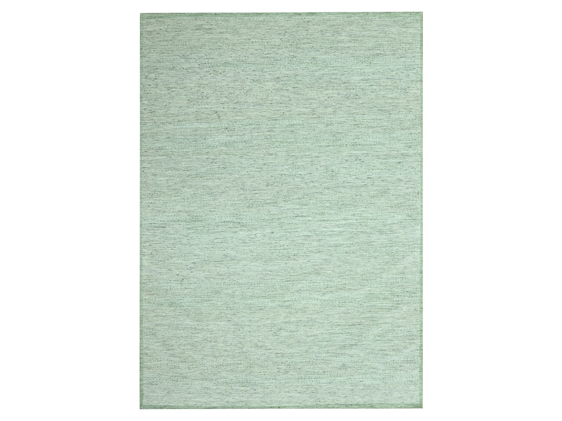 10'x14' Basil Green, Hand Knotted, 100% Wool, Oxidized and Distressed Grass Design with Exposed Warps, Oriental Rug HR76943
