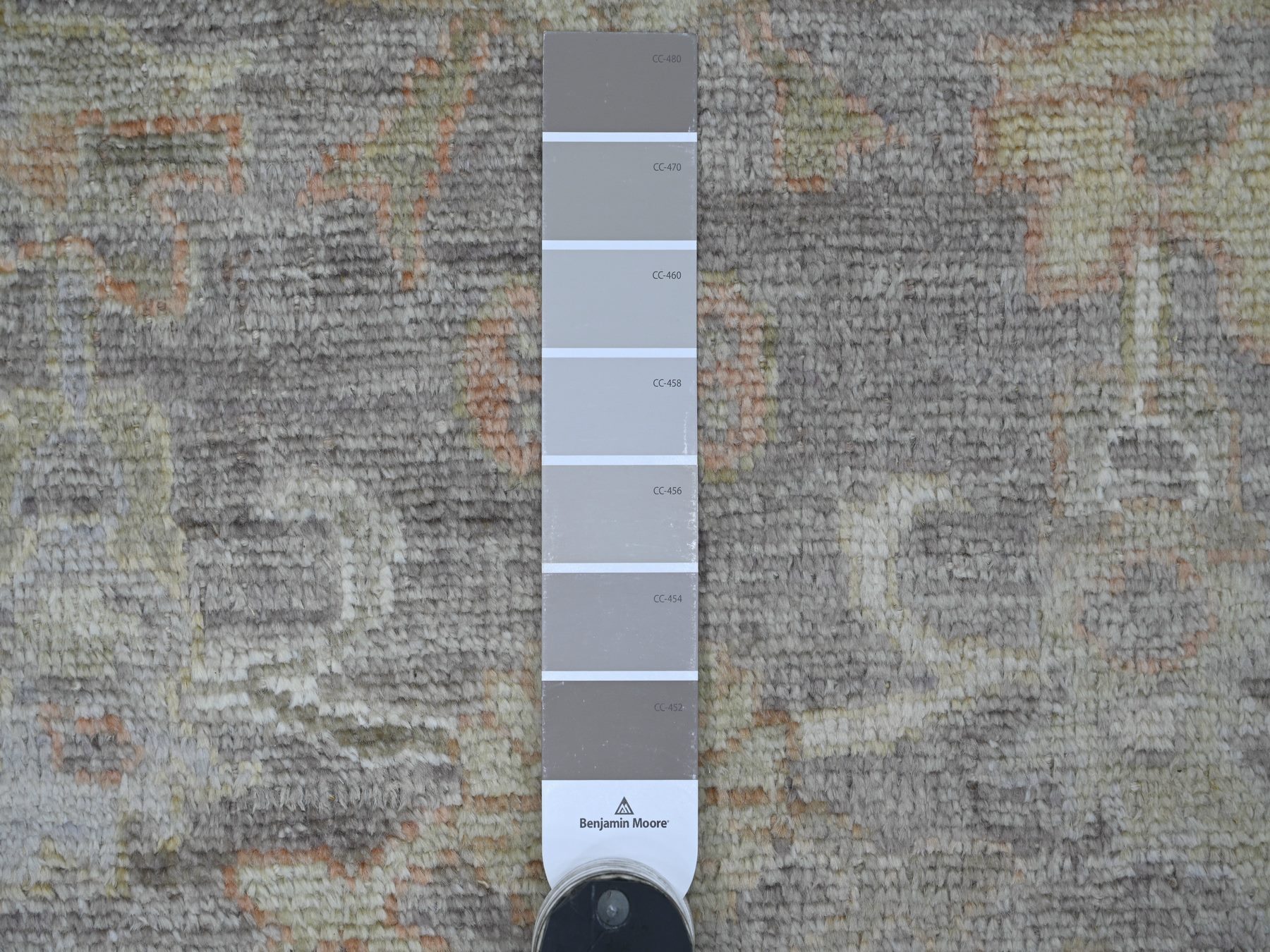 3'x19'4" Carob Brown, 100% Wool, Vegetable Dyes, Hand Knotted, Afghan Angora Oushak with All Over Leaf Design, Densely Woven, XL Runner, Oriental Rug HR21532 - Image 3