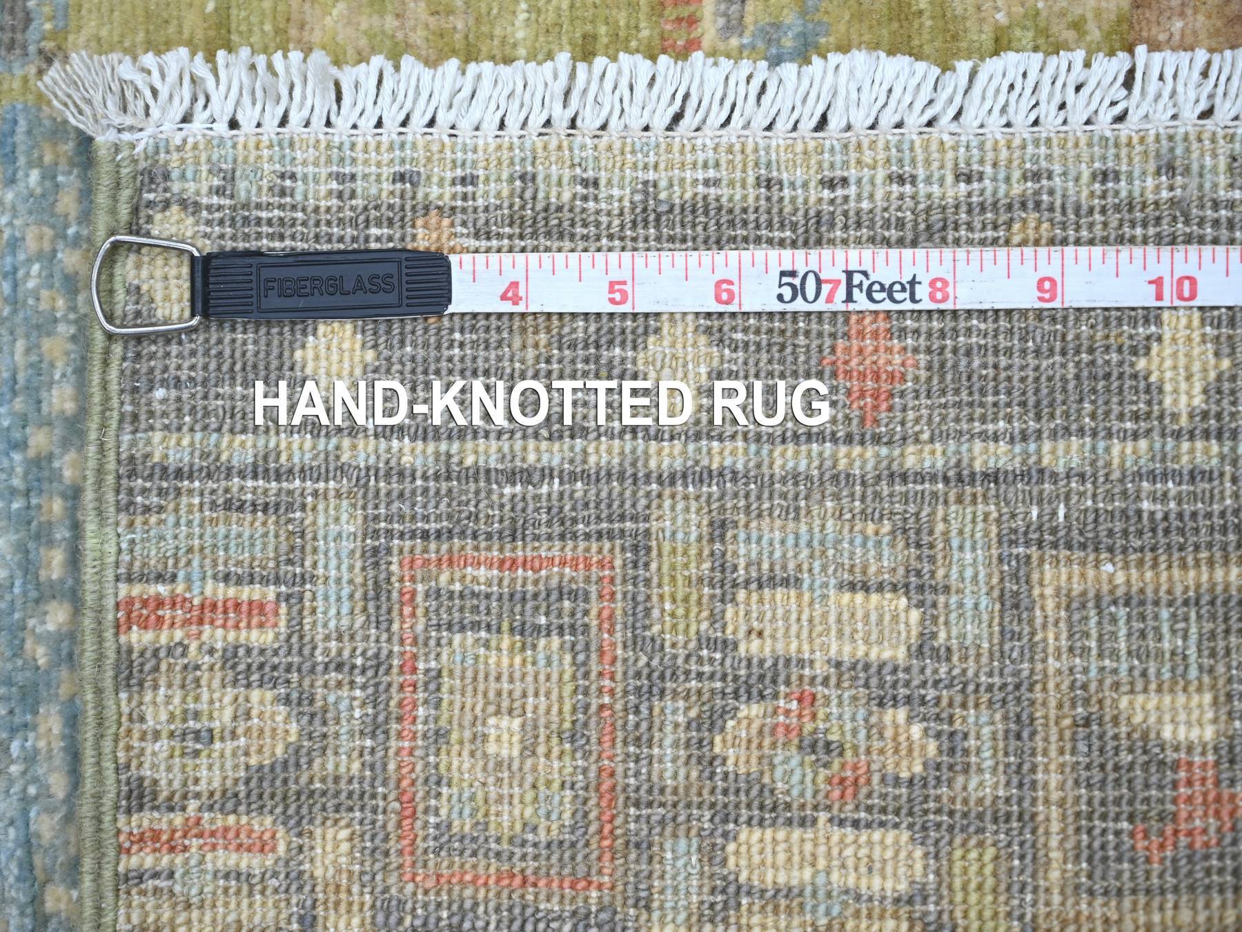 2'7"x5'9" Gray and Brown, Fine Kashkuli Gabbeh with Small Animal Figurines, Hand Knotted, Soft Wool, Vegetable Dyes, Runner, Oriental Rug HR22378 - Image 6